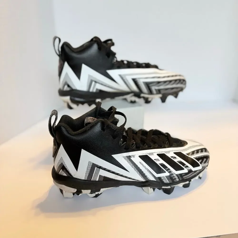 Adidas Freak Youth Football Cleats Size 4 Black White Molded Stud